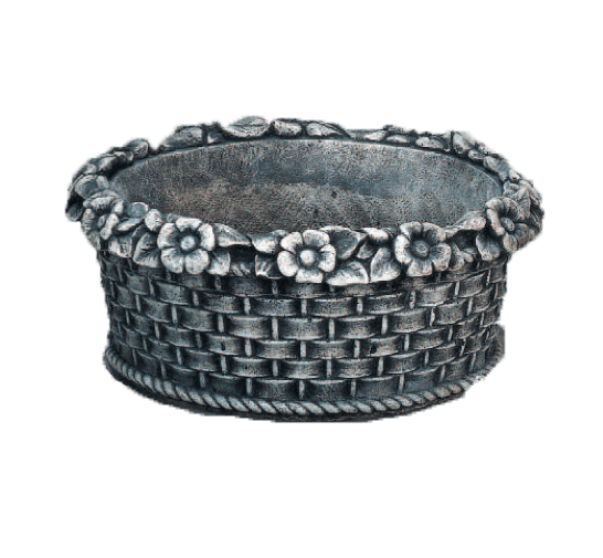 Flower Box Cast Stone Outdoor Garden Planter Planter Tuscan Natural (N) Round 