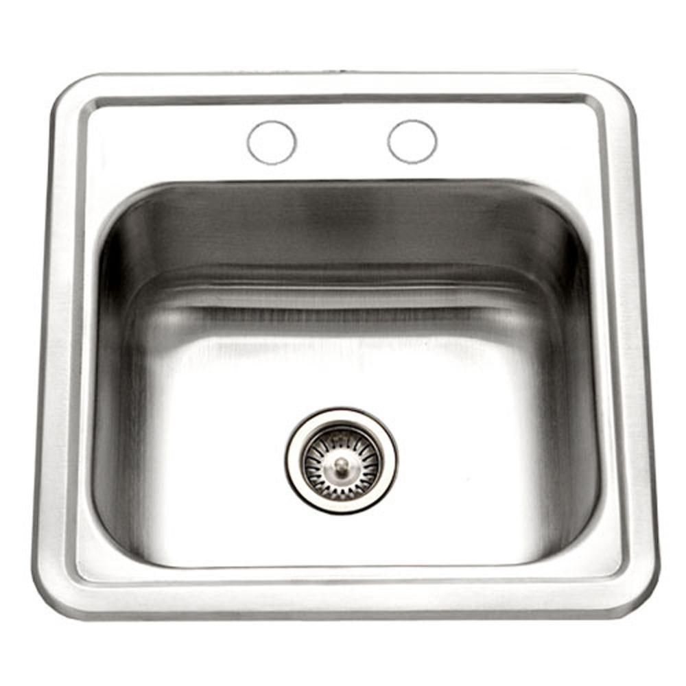 Houzer Hospitality Series Topmount Stainless Steel 2-Holes Bar/Prep Sink Bar Sink - Topmount Houzer 