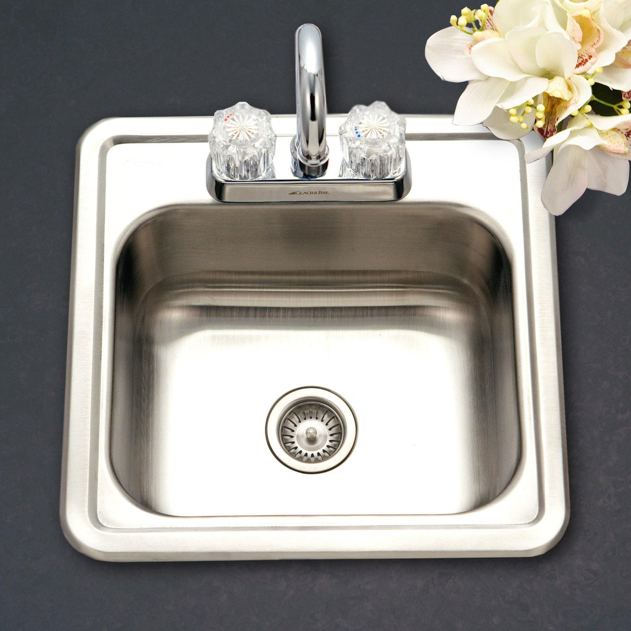 Houzer Hospitality Series Topmount Stainless Steel 2-Holes Bar/Prep Sink Bar Sink - Topmount Houzer 