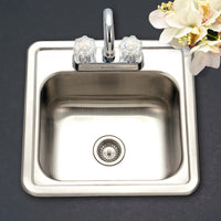 Thumbnail for Houzer Hospitality Series Topmount Stainless Steel 2-Holes Bar/Prep Sink Bar Sink - Topmount Houzer 