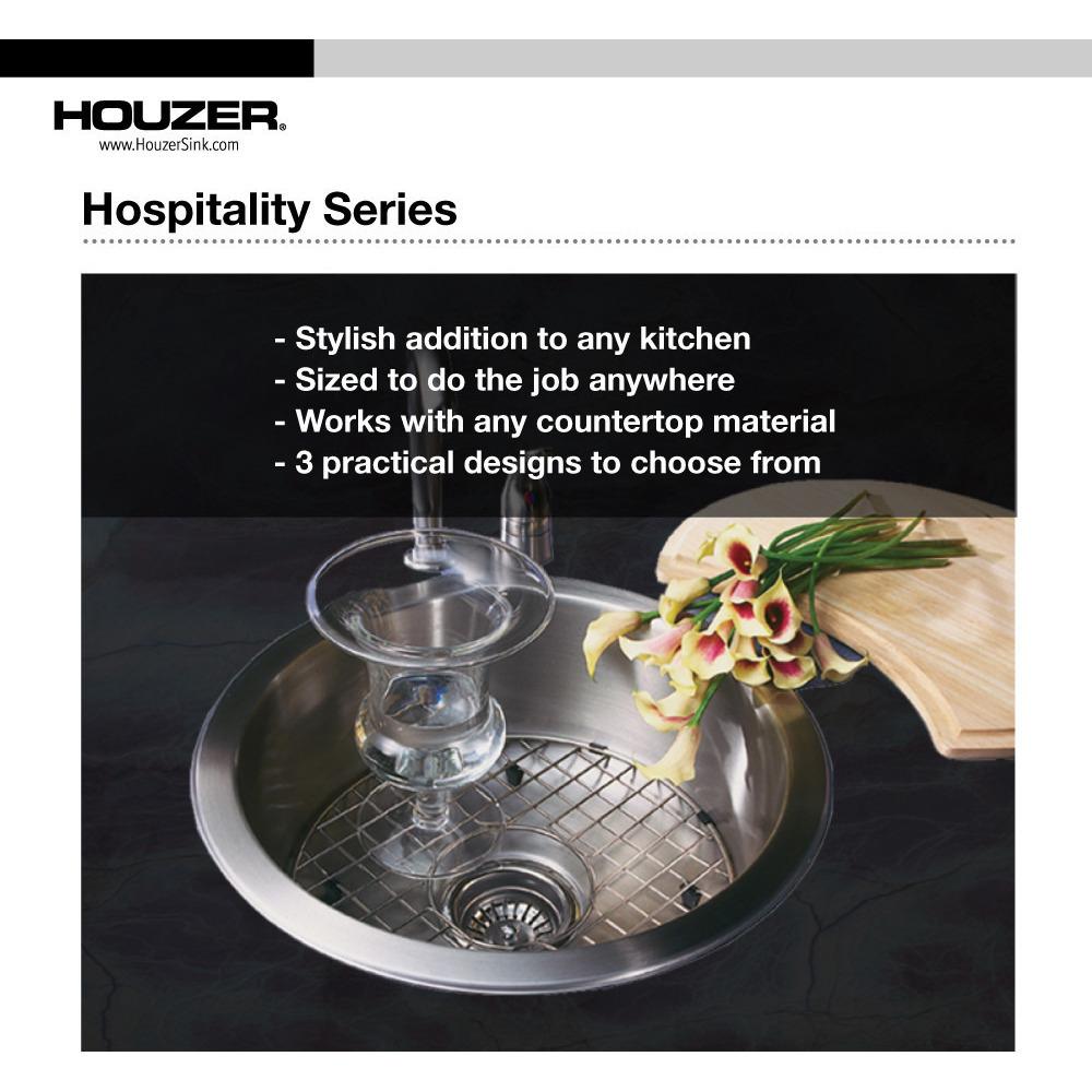 Houzer Hospitality Series Topmount Stainless Steel 2-Holes Bar/Prep Sink Bar Sink - Topmount Houzer 
