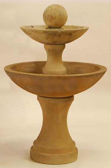 Due Two Tier Outdoor Cast Stone Garden Fountain With Spillways Fountain Tuscan 
