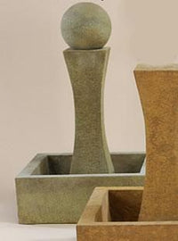 Thumbnail for Luna Outdoor Cast Stone Garden Fountain With Ball Fountain Tuscan 