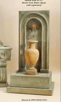 Thumbnail for Amphorae Wall Outdoor Cast Stone Garden Fountain for Spout Fountain Tuscan 