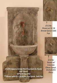 Thumbnail for Imperia Antica Wall Outdoor Cast Stone Garden Fountain For Spout Fountain Tuscan 
