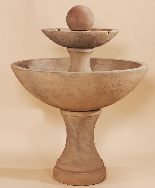 Doppia Outdoor Cast Stone Garden Fountain Fountain Tuscan 