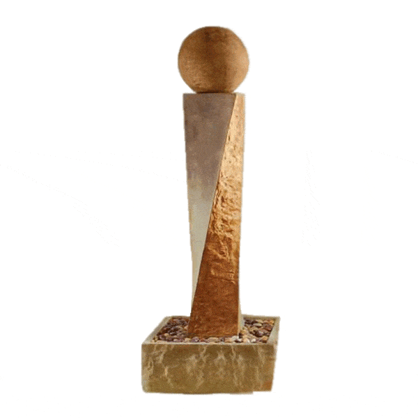 Twist Rock Fountain With Ball Fountain Tuscan 