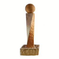 Thumbnail for Twist Rock Fountain With Ball Fountain Tuscan 