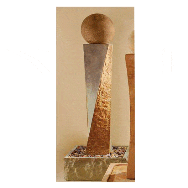 Twist Rock Fountain With Ball Fountain Tuscan 
