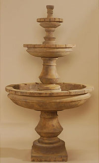 Thumbnail for Montefalco Three Tier Outdoor Cast Stone Garden Fountain Fountain Tuscan 