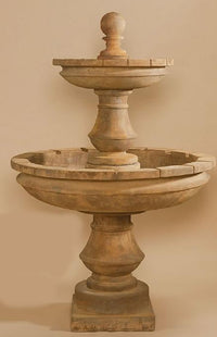 Thumbnail for Montefalco Two Tier Large Outdoor Cast Stone Garden Fountain Fountain Tuscan 
