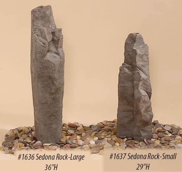 Sedona Rock-Small Outdoor Cast Stone Garden Fountain (Plumbed Rock Only) Fountain Tuscan 