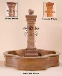 Thumbnail for Avignon Monaco Pond Outdoor Cast Stone Garden Fountain For Spouts Fountain Tuscan 