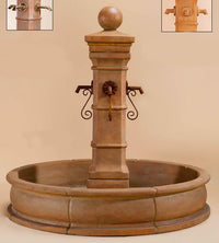 Thumbnail for Avignon Pond Outdoor Cast Stone Garden Fountain For Spouts Fountain Tuscan 
