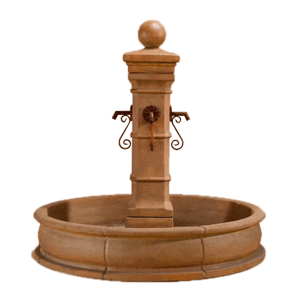 Avignon Pond Outdoor Cast Stone Garden Fountain For Spouts Fountain Tuscan 