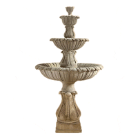 Thumbnail for Calanthia Three Tier Outdoor Cast Stone Garden Fountain Fountain Tuscan 