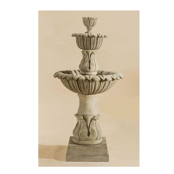 Calanthia Two Tier Cast Stone Outdoor Garden Fountain Fountain Tuscan 