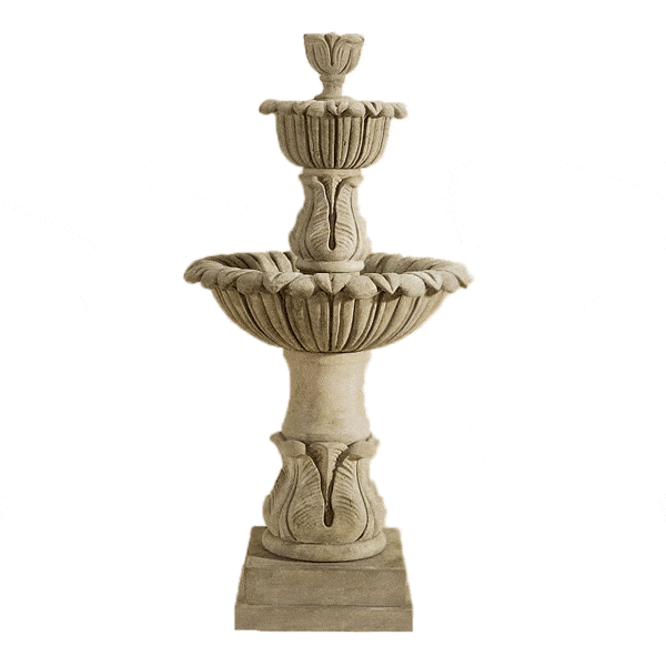 Calanthia Two Tier Cast Stone Outdoor Garden Fountain Fountain Tuscan 