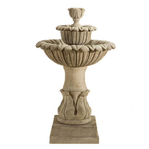 Calanthia Outdoor Cast Stone Garden Fountain Short Fountain Tuscan 