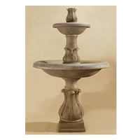 Thumbnail for Folium Two Tier Outdoor Cast Stone Garden Fountain Tall Fountain Tuscan 