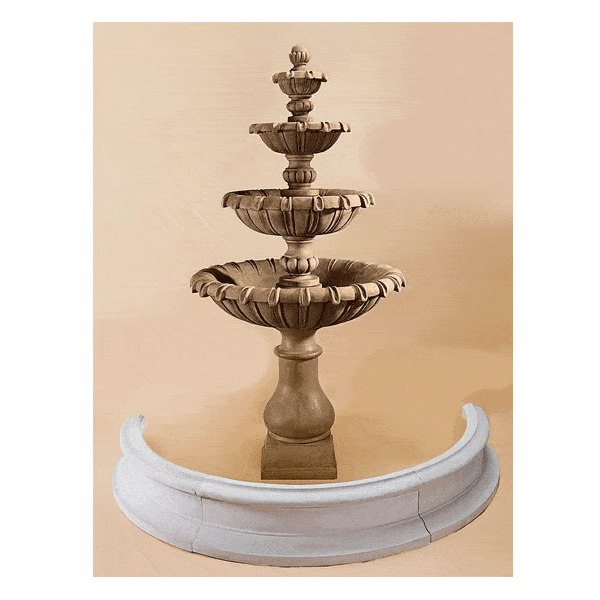 Grand Chateau Four Tier Outdoor Cast Stone Garden Fountain Fountain Tuscan 