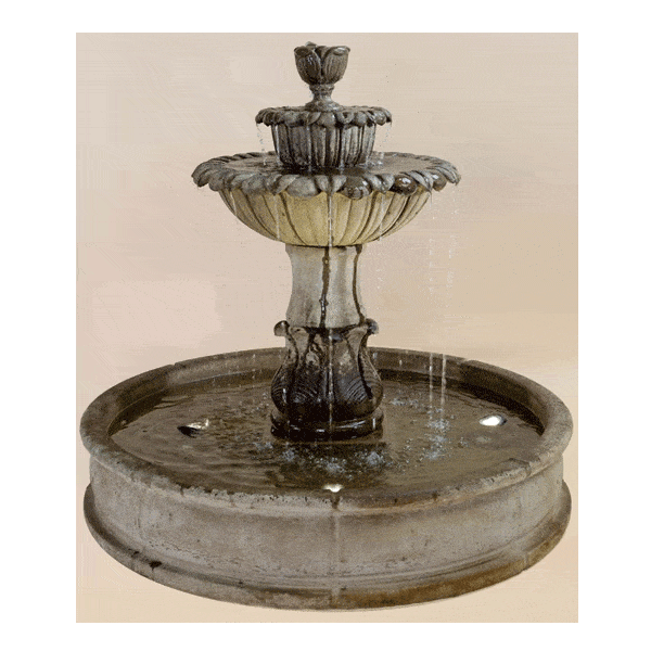 Altus Florian Pond Outdoor Cast Stone Garden Fountain Fountain Tuscan 