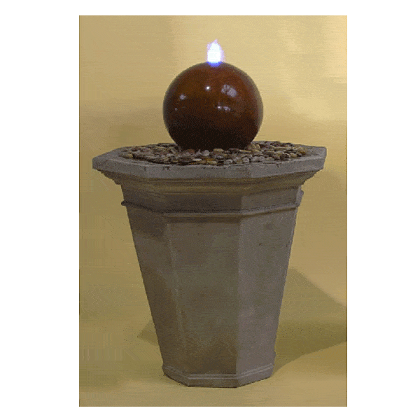 Octoball Outdoor Cast Stone Garden Fountain Large Fountain Tuscan 