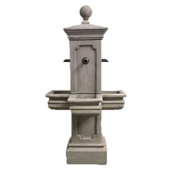 Columnaris Courtyard Outdoor Cast Stone Garden Fountain for Spouts Fountain Tuscan 