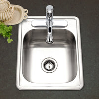 Thumbnail for Houzer Hospitality Series Topmount Stainless Steel 3-holes Bar/Prep Sink Bar Sink - Topmount Houzer 