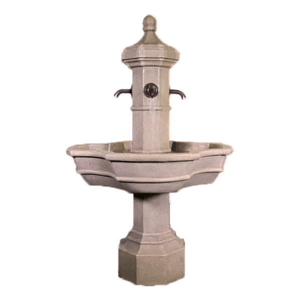 Roubaix Outdoor Cast Stone Garden Fountain for Spouts Fountain Tuscan 
