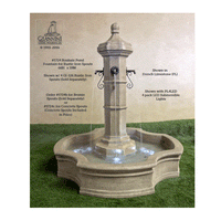 Thumbnail for Roubaix Pond Outdoor Cast Stone Garden Fountain for Spouts Fountain Tuscan 