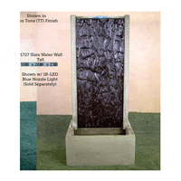Thumbnail for Slate Water Wall Outdoor Cast Stone Garden Fountain Tall Fountain Tuscan 