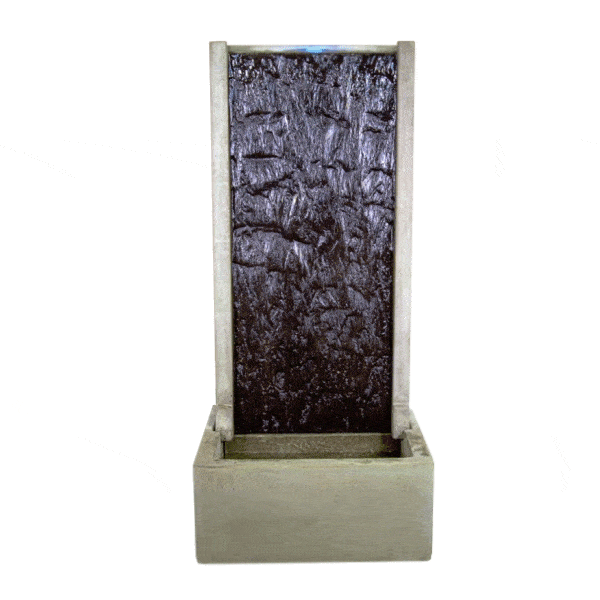 Slate Water Wall Outdoor Cast Stone Garden Fountain Tall Fountain Tuscan 