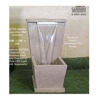 Thumbnail for Adelina Aqua Glow Wall Outdoor Cast Stone Garden Fountain Fountain Tuscan 
