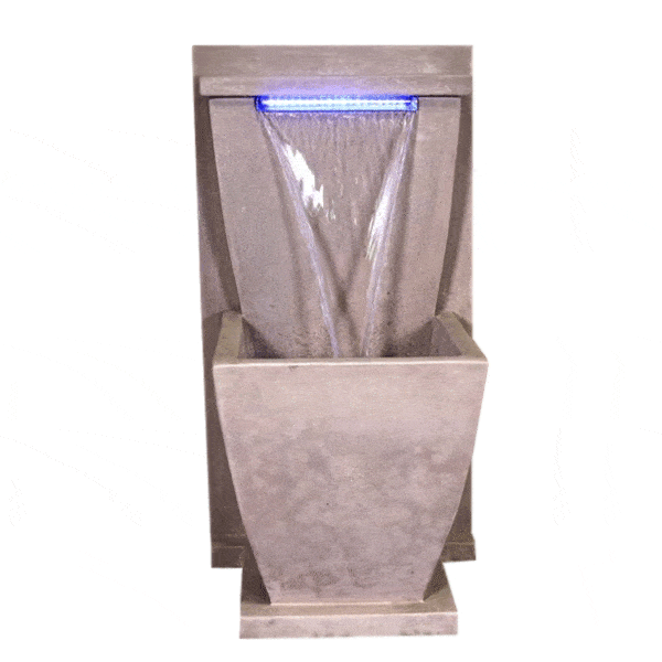 Corina Aqua Glow Wall Outdoor Cast Stone Garden Fountain Fountain Tuscan 