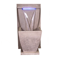 Thumbnail for Corina Aqua Glow Wall Outdoor Cast Stone Garden Fountain Fountain Tuscan 