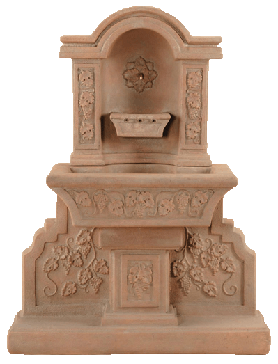 Uva Wall Cast Stone Outdoor Fountain Fountain Tuscan 