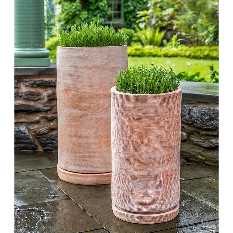 Campania International Sgraffito Planter Planter Campania International Terra Cotta Tall 