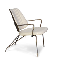 Thumbnail for Taylor Modern Lounge Arm Chair with Matte Black Steel Legs (Leather Back & Upholstered Seat) Dining Chair Gingko 