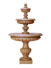Thumbnail for Parigi Three Tier Cast Stone Outdoor Garden Fountain Fountain Tuscan 