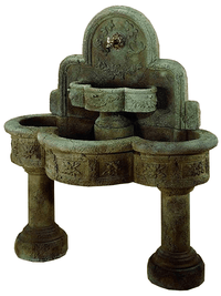 Thumbnail for Ricco Deruta Wall Cast Stone Outdoor Garden Water Fountain For Spout Fountain Tuscan 