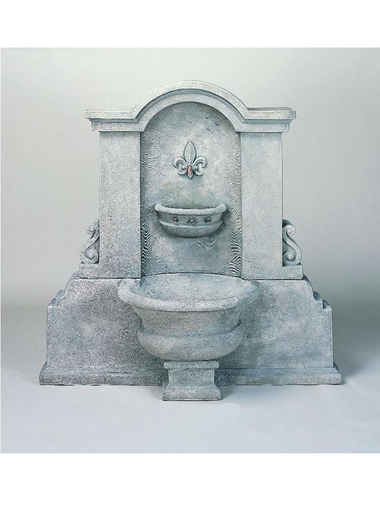 Flaminia Wall Cast Stone Outdoor Garden Fountain With Spout Fountain Tuscan 
