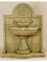 Thumbnail for Terme del Foro Wall Cast Stone Outdoor Water Fountain With Spout Fountain Tuscan 