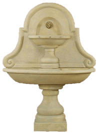 Thumbnail for Belair Wall Cast Stone Outdoor Water Fountain For Spout Fountain Tuscan 