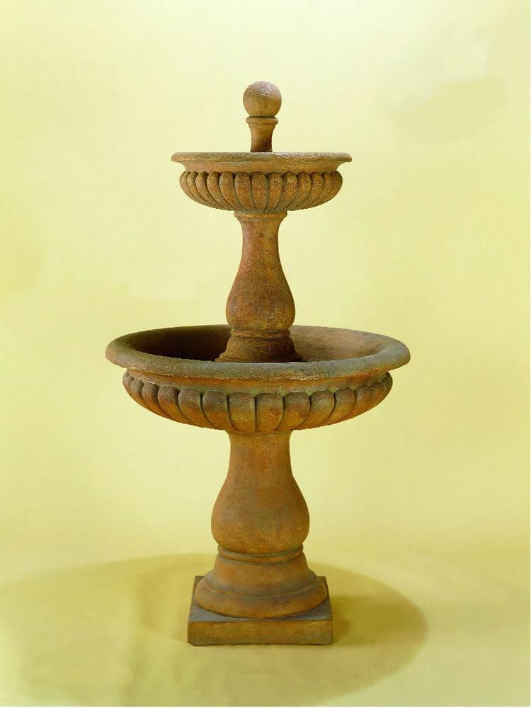 Dorica Two Tier Cast Stone Outdoor Garden Fountain Fountain Tuscan 