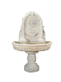 Thumbnail for Robbiana Wall Cast Stone Outdoor Garden Water Fountain With Spout Fountain Tuscan 