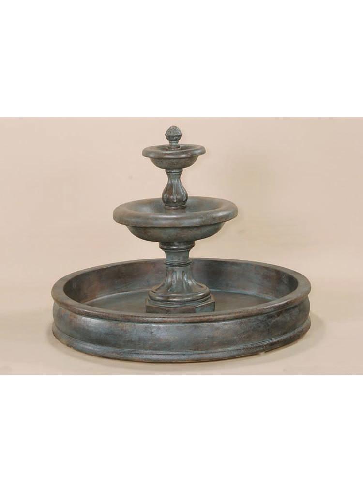 Mantova Tiered Pond Cast Stone Outdoor Garden Fountain Fountain Tuscan 