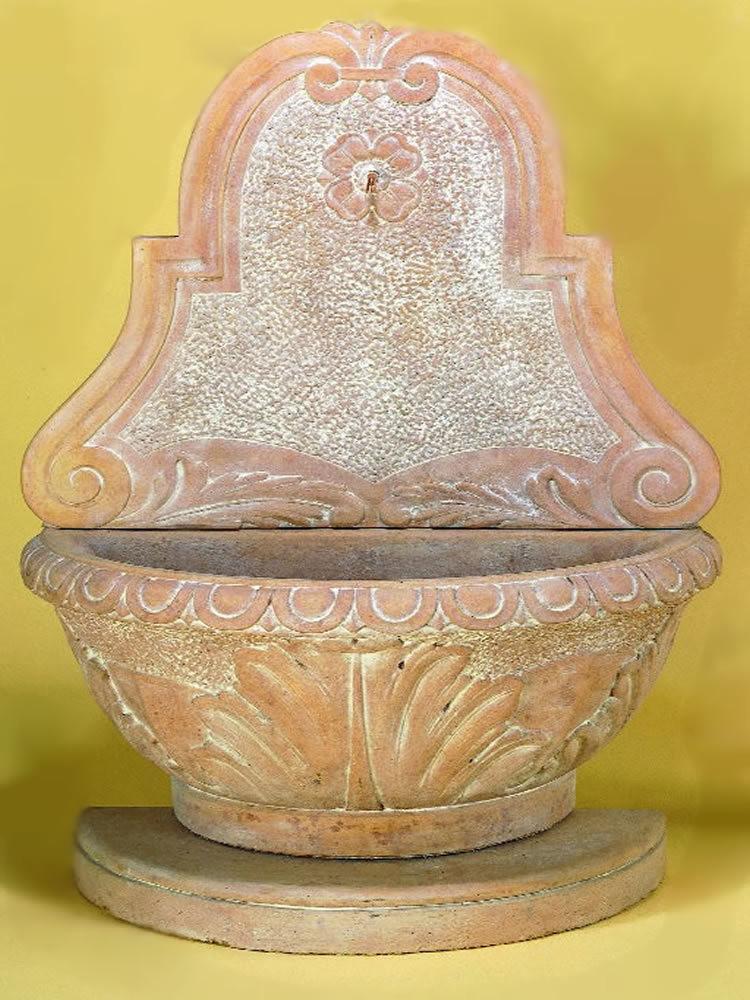 Como Wall Cast Stone Outdoor Garden Fountain With Spout Fountain Tuscan 