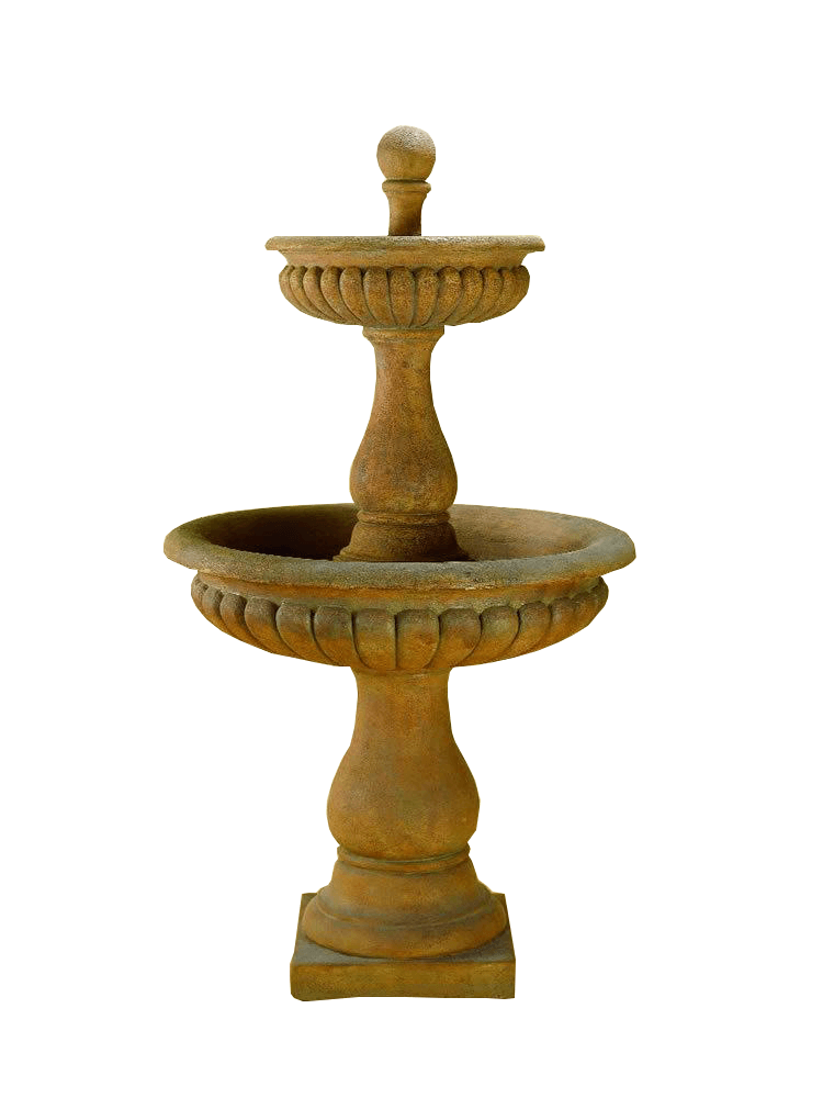 Dorica Two Tier Cast Stone Outdoor Garden Fountain Fountain Tuscan 
