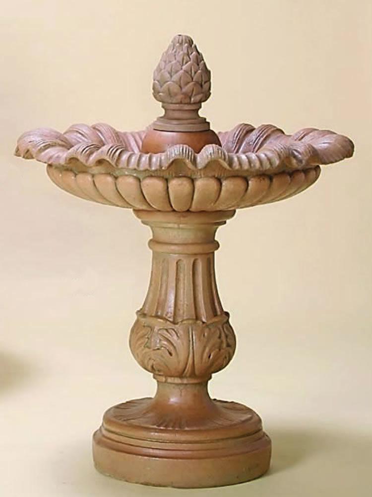 Pavia Pineapple Cast Stone Outdoor Garden Fountain Fountain Tuscan 